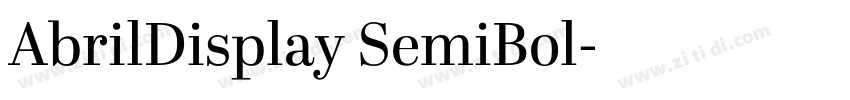 AbrilDisplay SemiBol字体转换